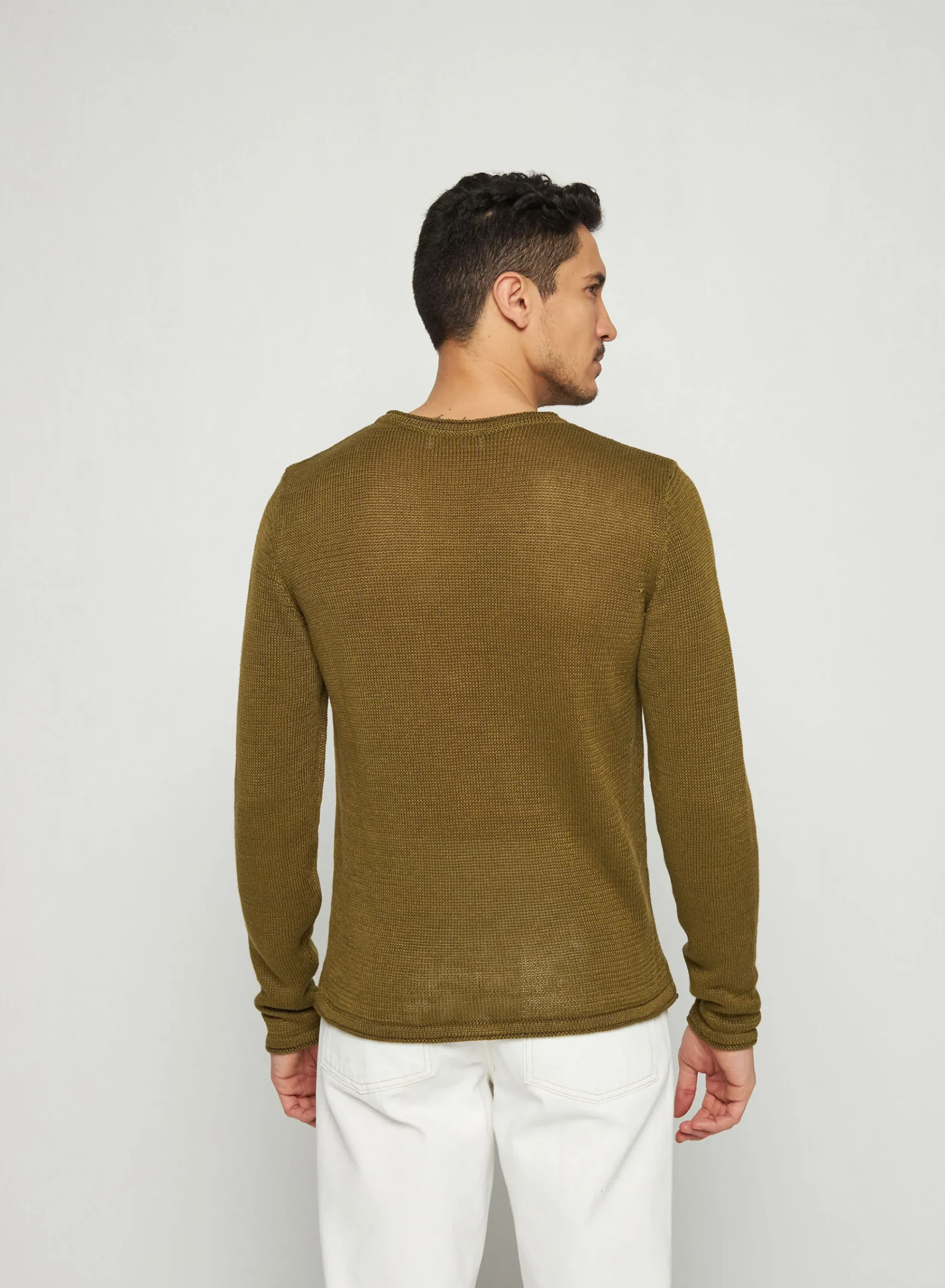 Maison Montagut Pull Col Rond En Lin - Rudy>Homme Pulls