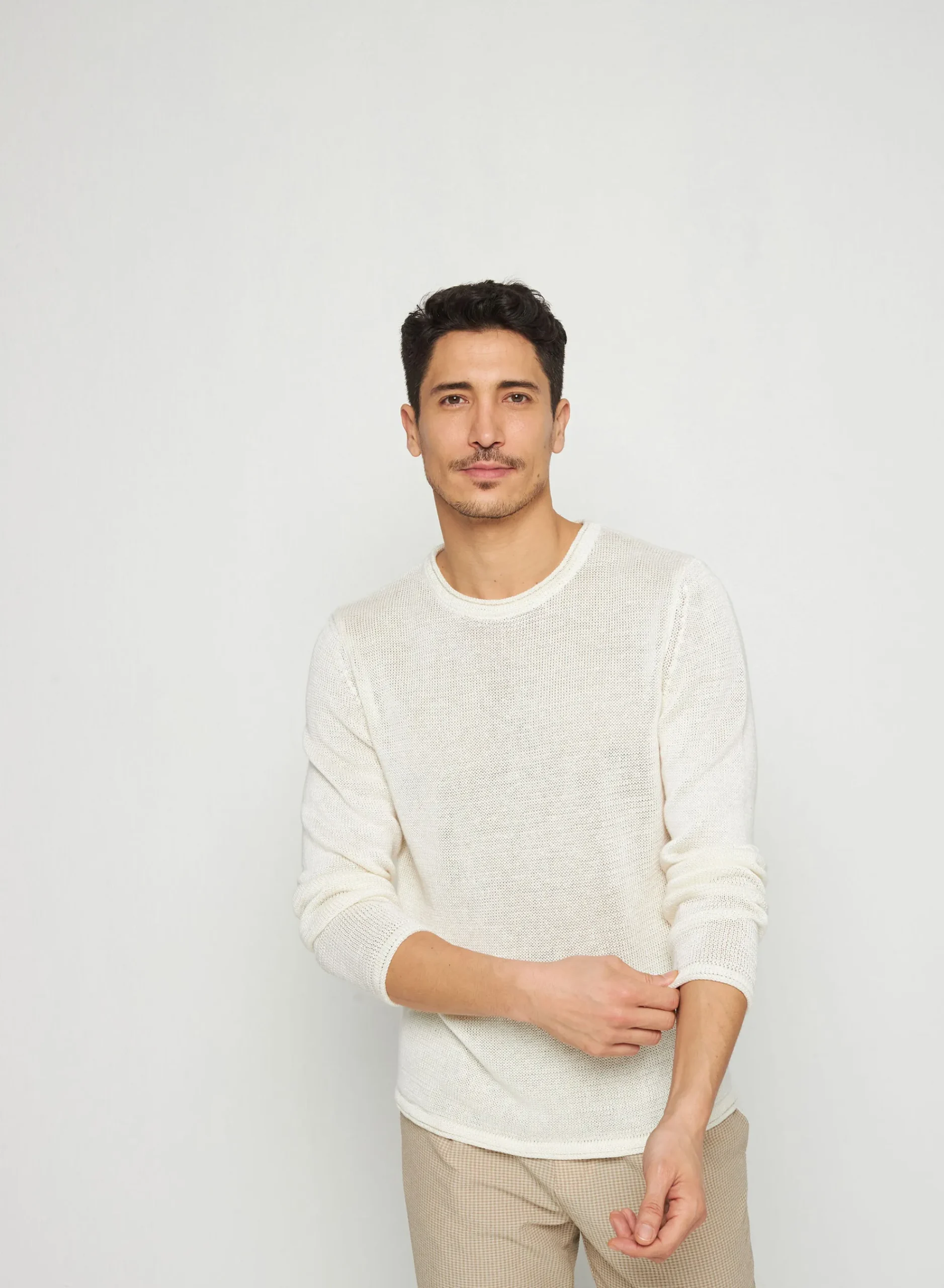 Maison Montagut Pull Col Rond En Lin - Rudy>Homme Pulls