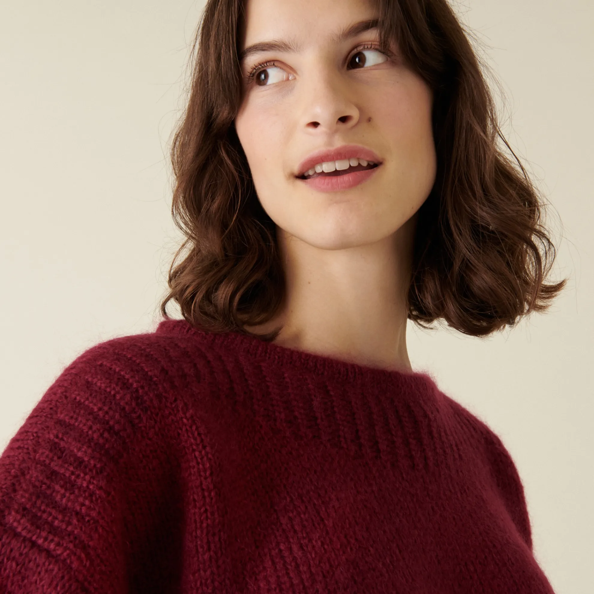 Maison Montagut Pull Col Rond En Mohair En Point Jersey - Amandine>Femme Pulls