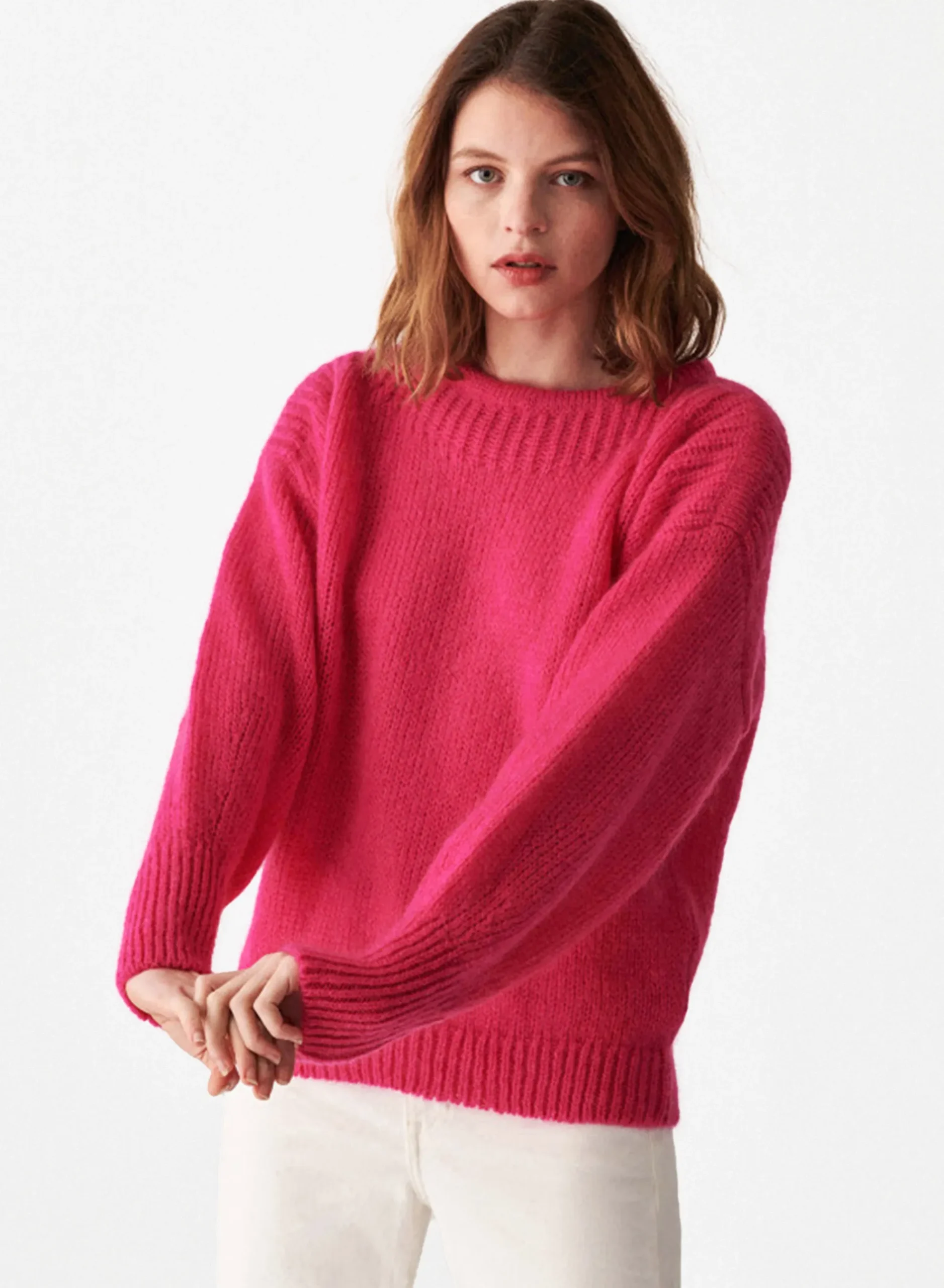 Maison Montagut Pull Col Rond En Mohair En Point Jersey - Amandine>Femme Pulls