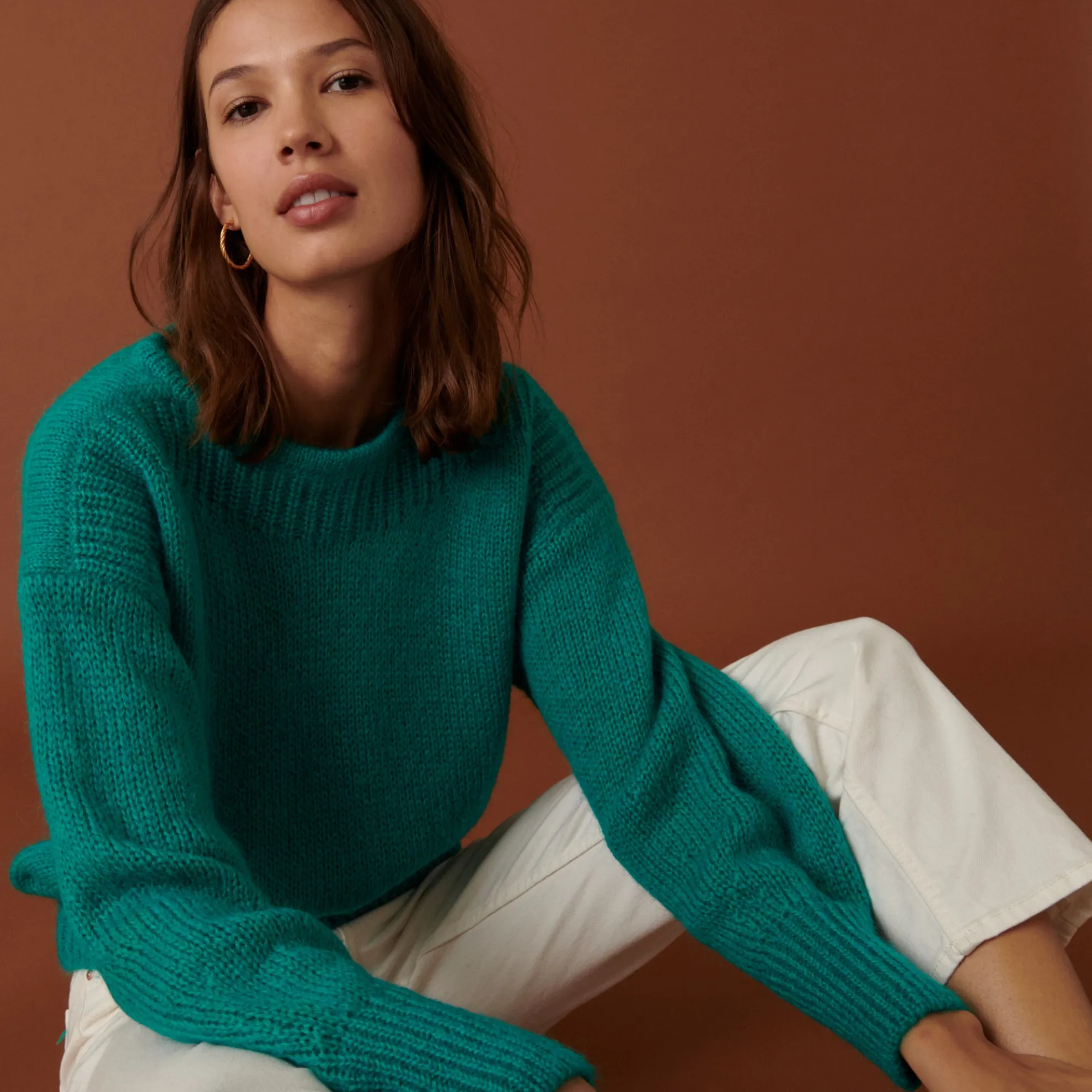 Maison Montagut Pull Col Rond En Mohair En Point Jersey - Amandine>Femme Pulls