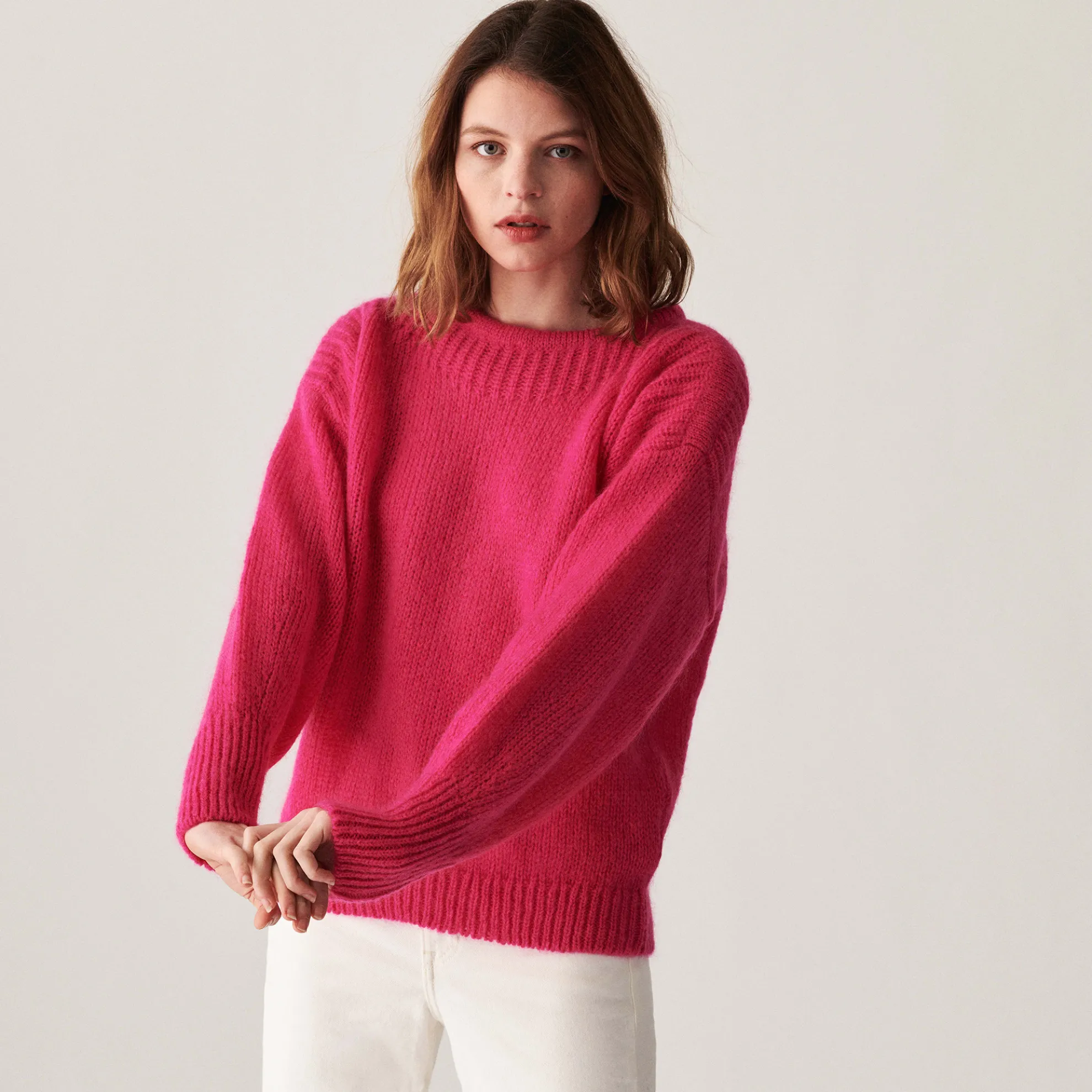 Maison Montagut Pull Col Rond En Mohair En Point Jersey - Amandine>Femme Pulls
