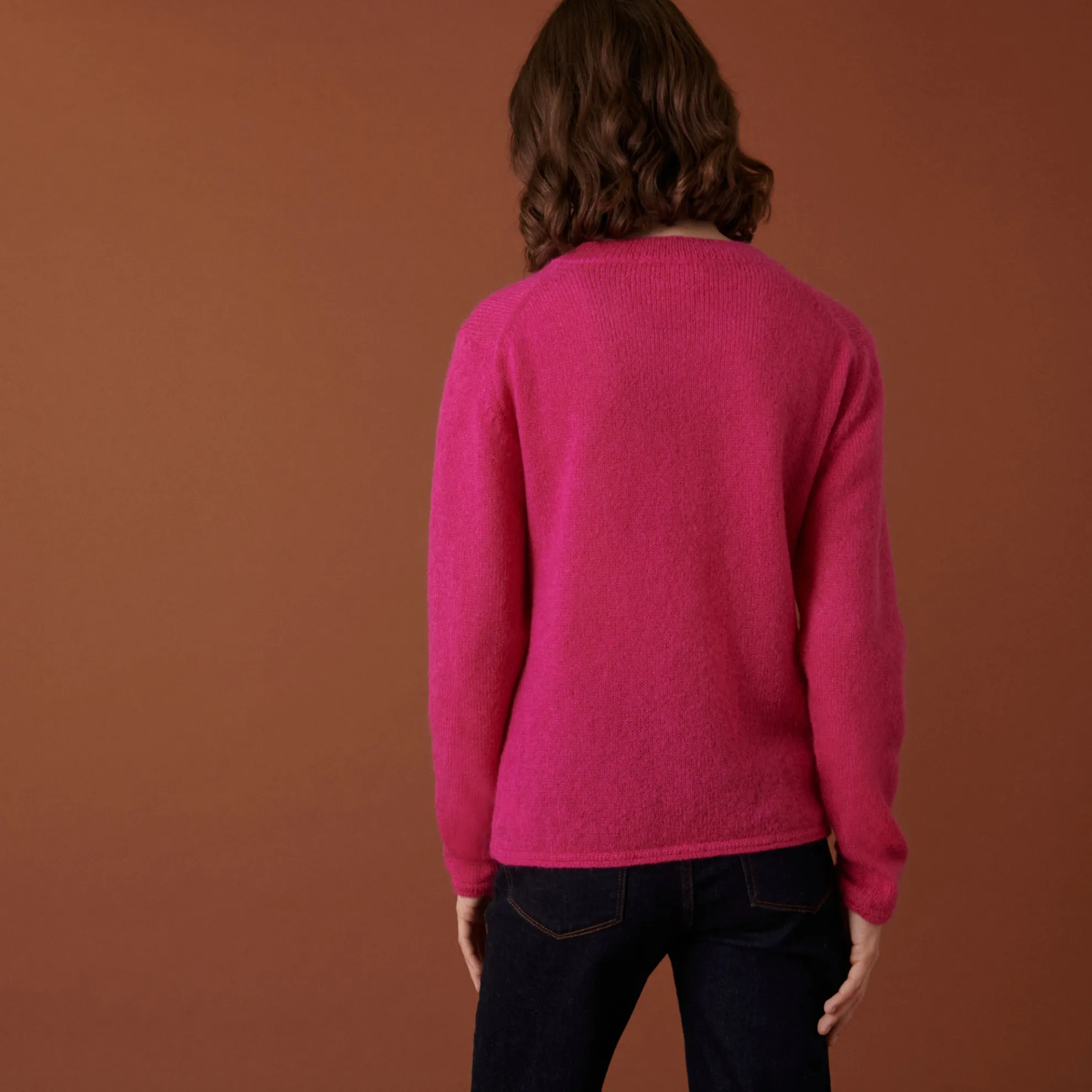 Maison Montagut Pull Col Rond En Mohair Finitions Roulotees - Alexia>Femme Pulls