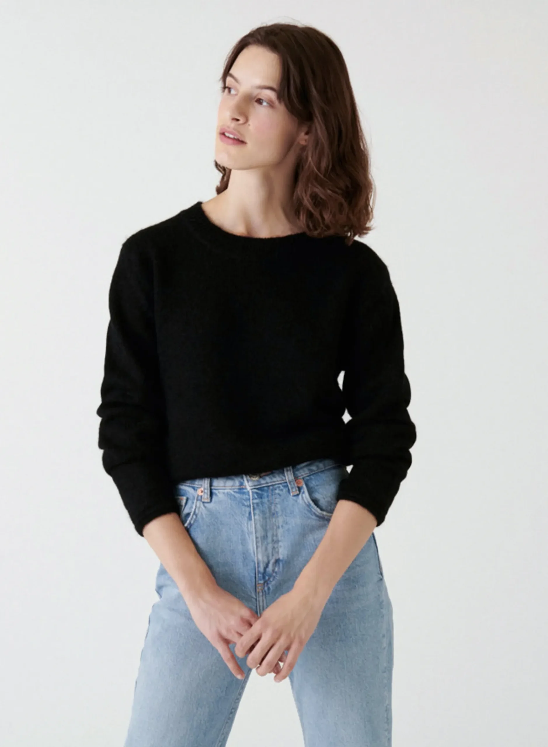 Maison Montagut Pull Col Rond En Mohair Finitions Roulotees - Alexia>Femme Pulls