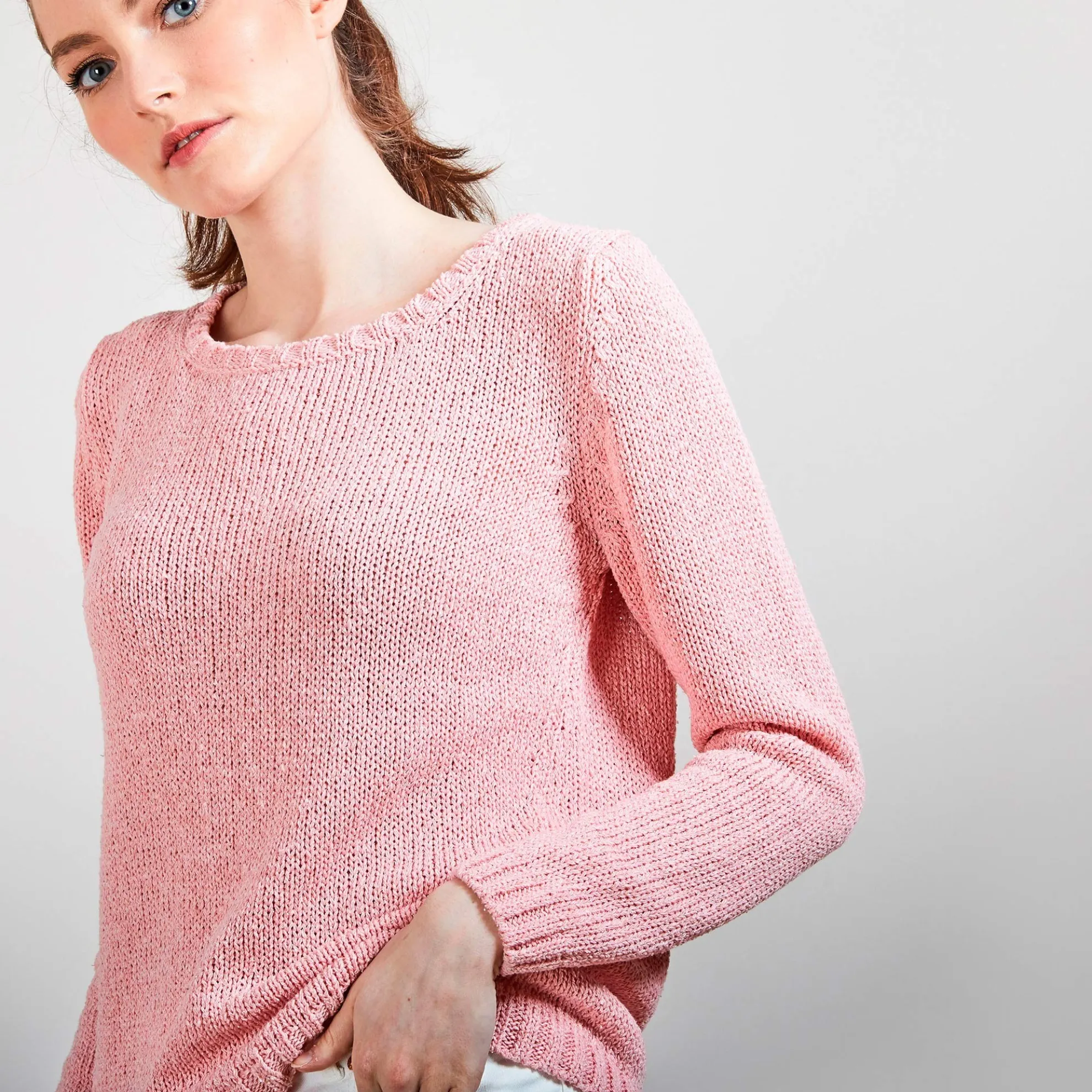 Maison Montagut Pull Col Rond En Soie Coton Et Laine - Benji>Femme Pulls