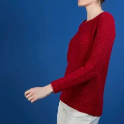 Maison Montagut Pull Col Rond En Soie Coton Et Laine - Benji><noscript><img width=