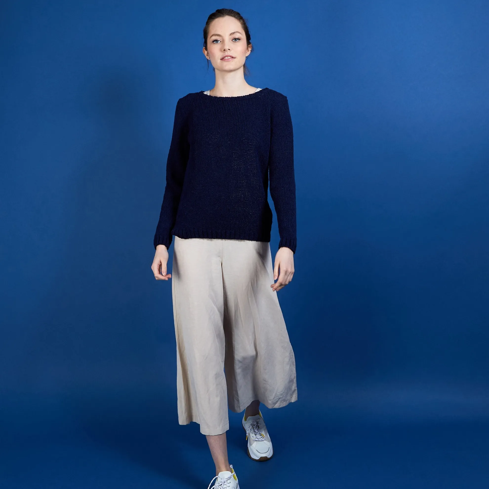 Maison Montagut Pull Col Rond En Soie Coton Et Laine - Benji>Femme Pulls