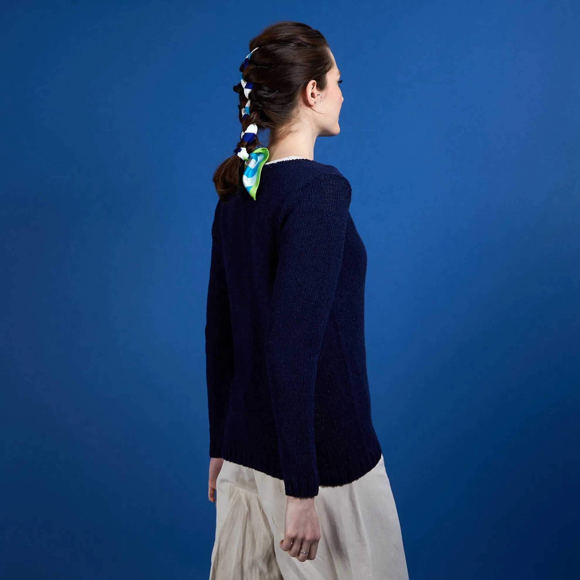 Maison Montagut Pull Col Rond En Soie Coton Et Laine - Benji>Femme Pulls