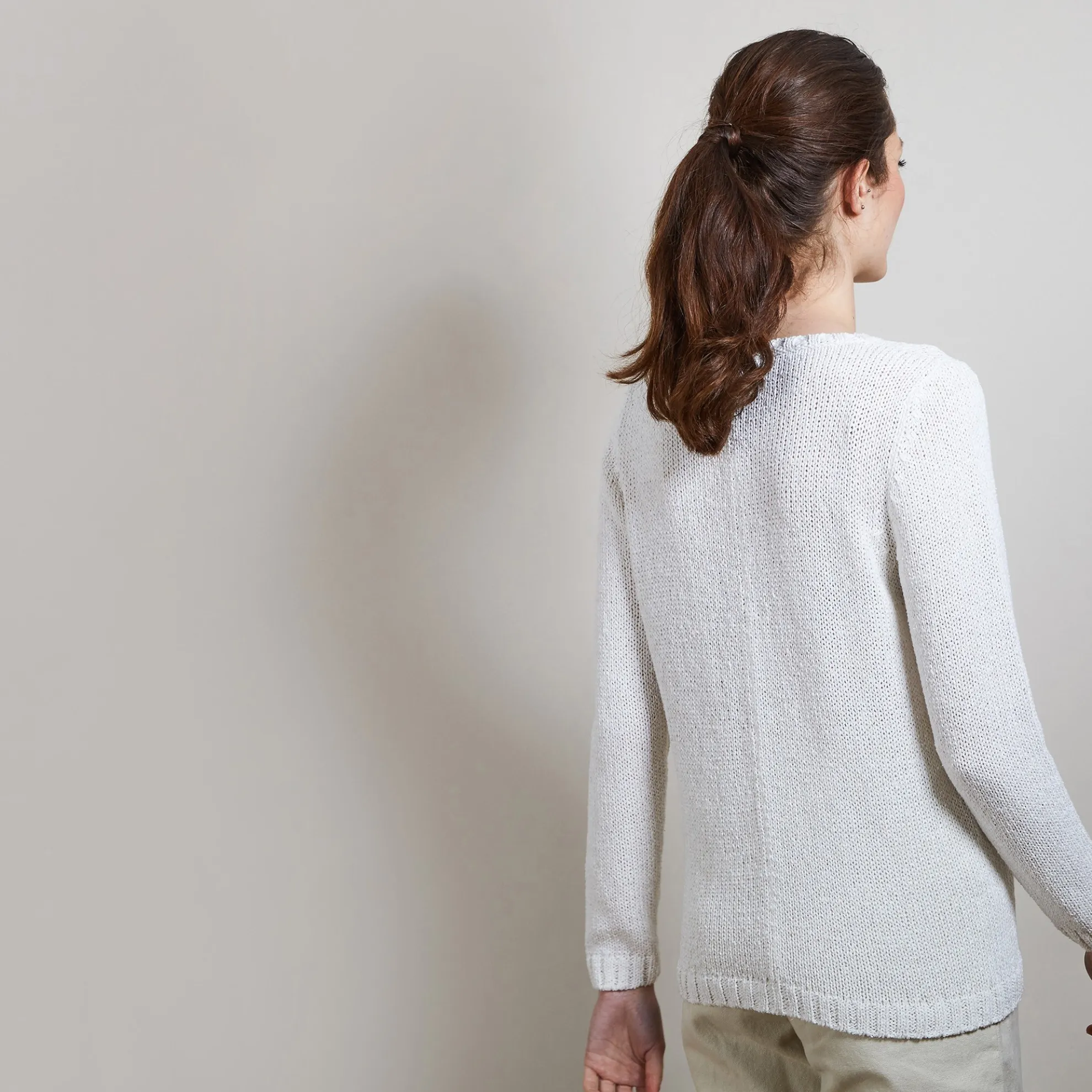Maison Montagut Pull Col Rond En Soie Coton Et Laine - Benji>Femme Pulls