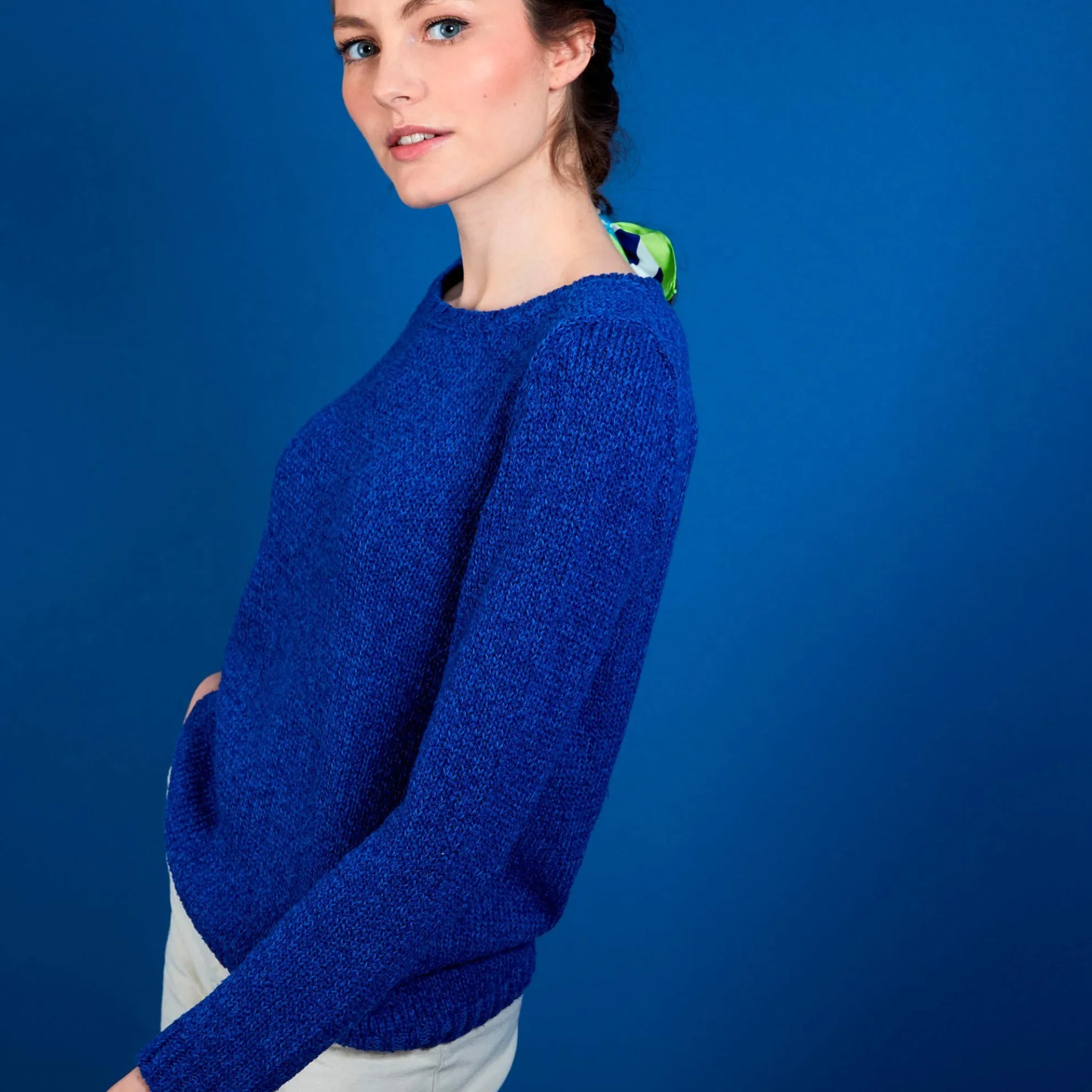 Maison Montagut Pull Col Rond En Soie Coton Et Laine - Benji>Femme Pulls