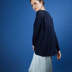 Maison Montagut Pull Col Rond En Viscose Crepe - Babouche><noscript><img width=