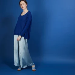 Maison Montagut Pull Col Rond En Viscose Crepe - Babouche><noscript><img width=