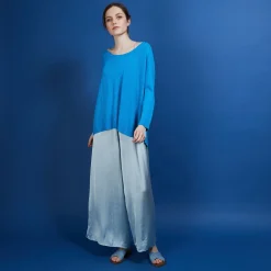 Maison Montagut Pull Col Rond En Viscose Crepe - Babouche><noscript><img width=