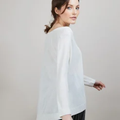 Maison Montagut Pull Col Rond En Viscose Crepe - Babouche><noscript><img width=