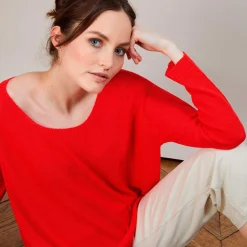 Maison Montagut Pull Col Rond En Viscose Crepe - Babouche><noscript><img width=