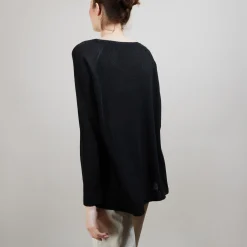 Maison Montagut Pull Col Rond En Viscose Crepe - Babouche><noscript><img width=