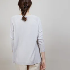 Maison Montagut Pull Col Rond En Viscose Crepe - Babouche><noscript><img width=