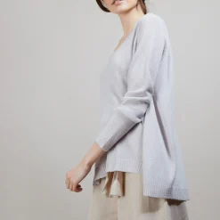 Maison Montagut Pull Col Rond En Viscose Crepe - Babouche><noscript><img width=