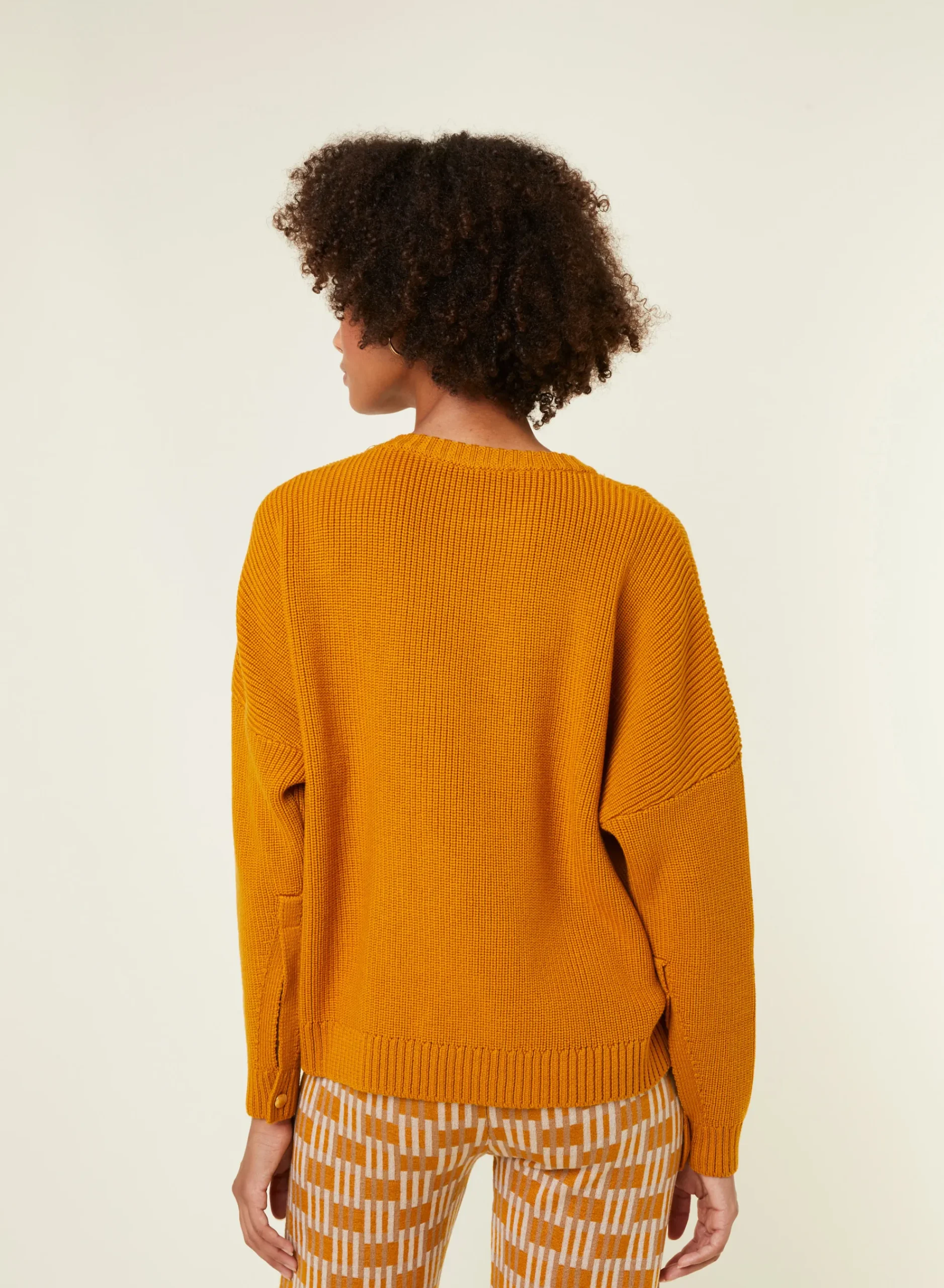 Maison Montagut Pull Col Rond Epaule Boutonnee En Laine Merinos - Gao>Femme Pulls