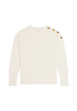 Maison Montagut Pull Col Rond Epaule Boutonnee En Coton Bio - Meryl><noscript><img width=