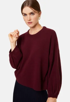 Maison Montagut Pull Col Rond Manches Ballon En Cachemire Melange - Lamara><noscript><img width=