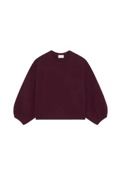 Maison Montagut Pull Col Rond Manches Ballon En Cachemire Melange - Lamara><noscript><img width=