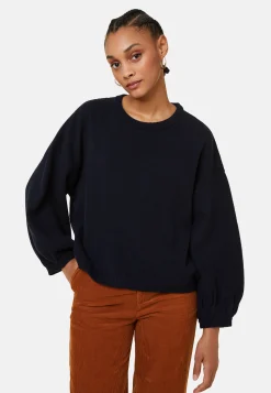 Maison Montagut Pull Col Rond Manches Ballon En Cachemire Melange - Lamara><noscript><img width=