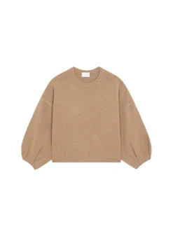 Maison Montagut Pull Col Rond Manches Ballon En Cachemire Melange - Lamara><noscript><img width=