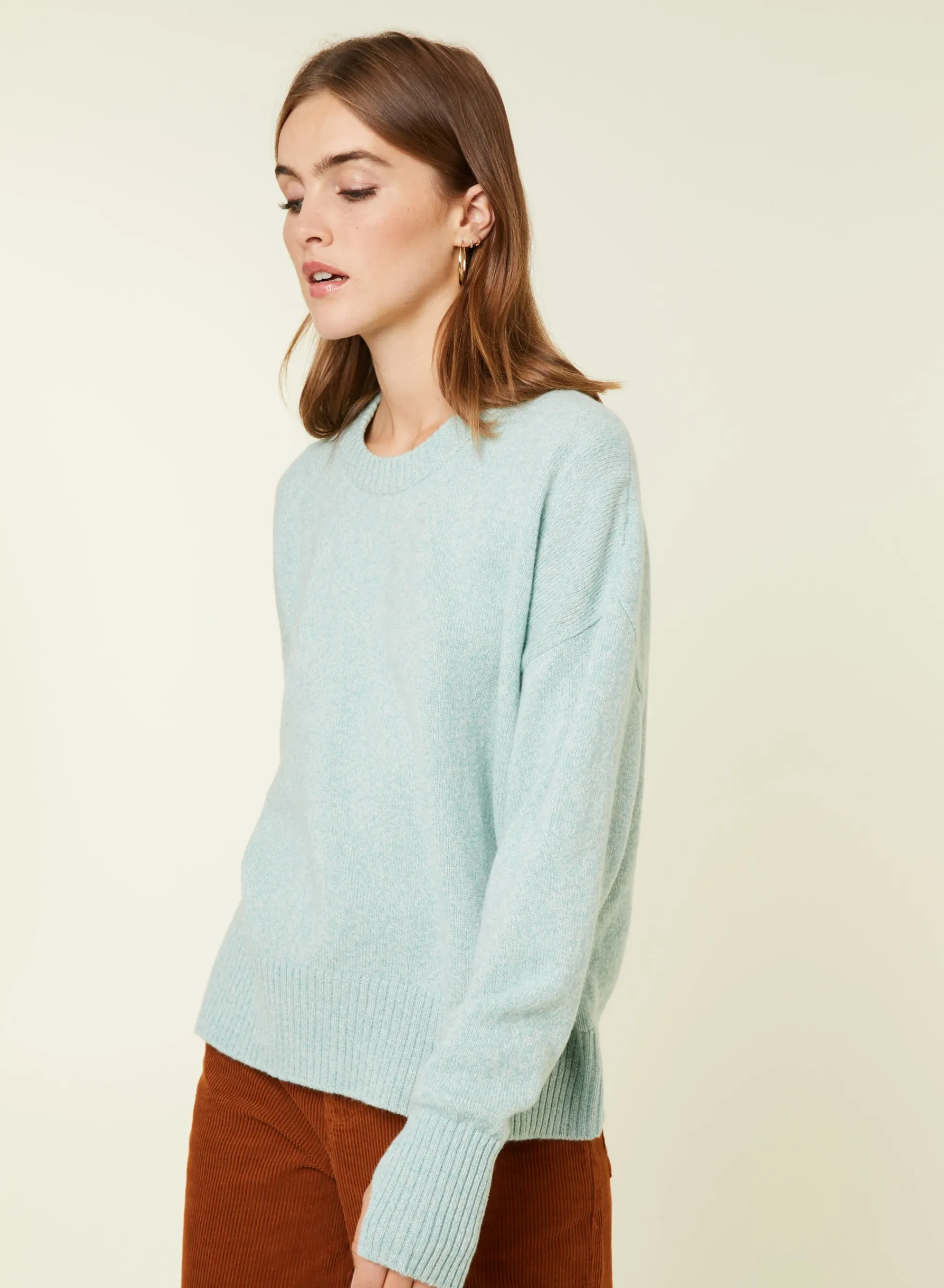 Maison Montagut Pull Col Rond Manches Mitaines En Laine Et Cachemire - Gemma>Femme Pulls