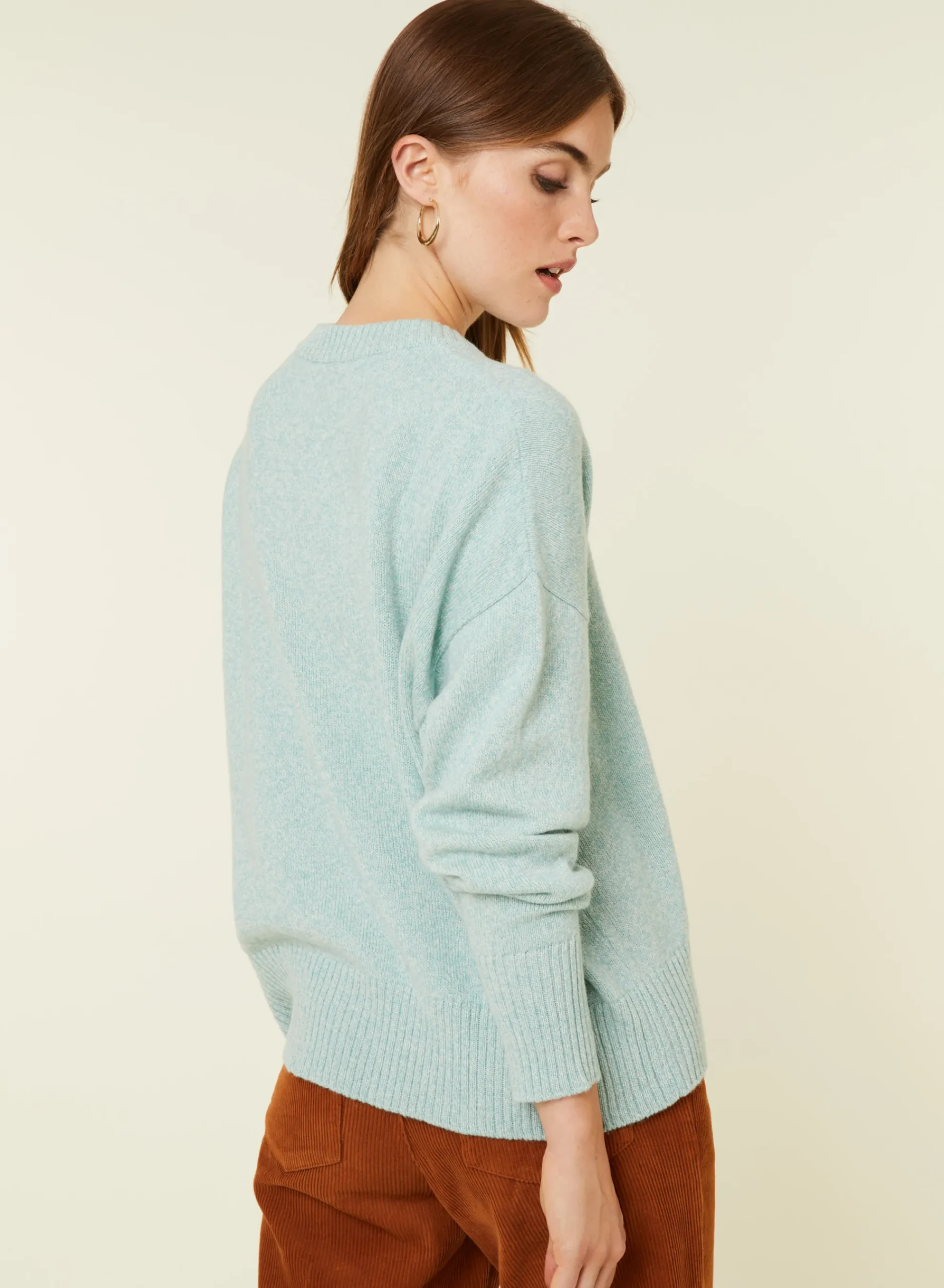 Maison Montagut Pull Col Rond Manches Mitaines En Laine Et Cachemire - Gemma>Femme Pulls