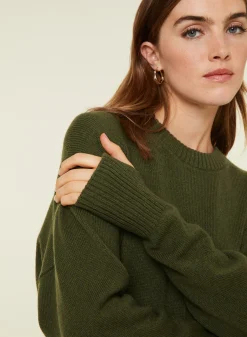 Maison Montagut Pull Col Rond Manches Mitaines En Laine Et Cachemire - Gemma><noscript><img width=