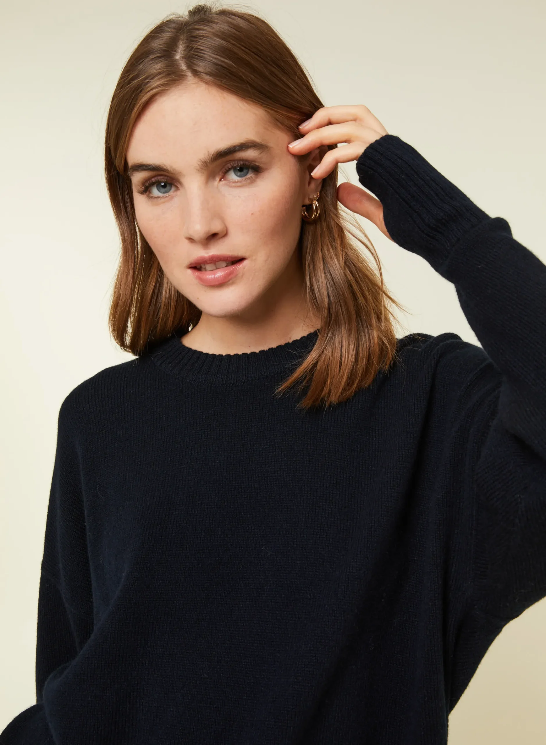 Maison Montagut Pull Col Rond Manches Mitaines En Laine Et Cachemire - Gemma>Femme Pulls