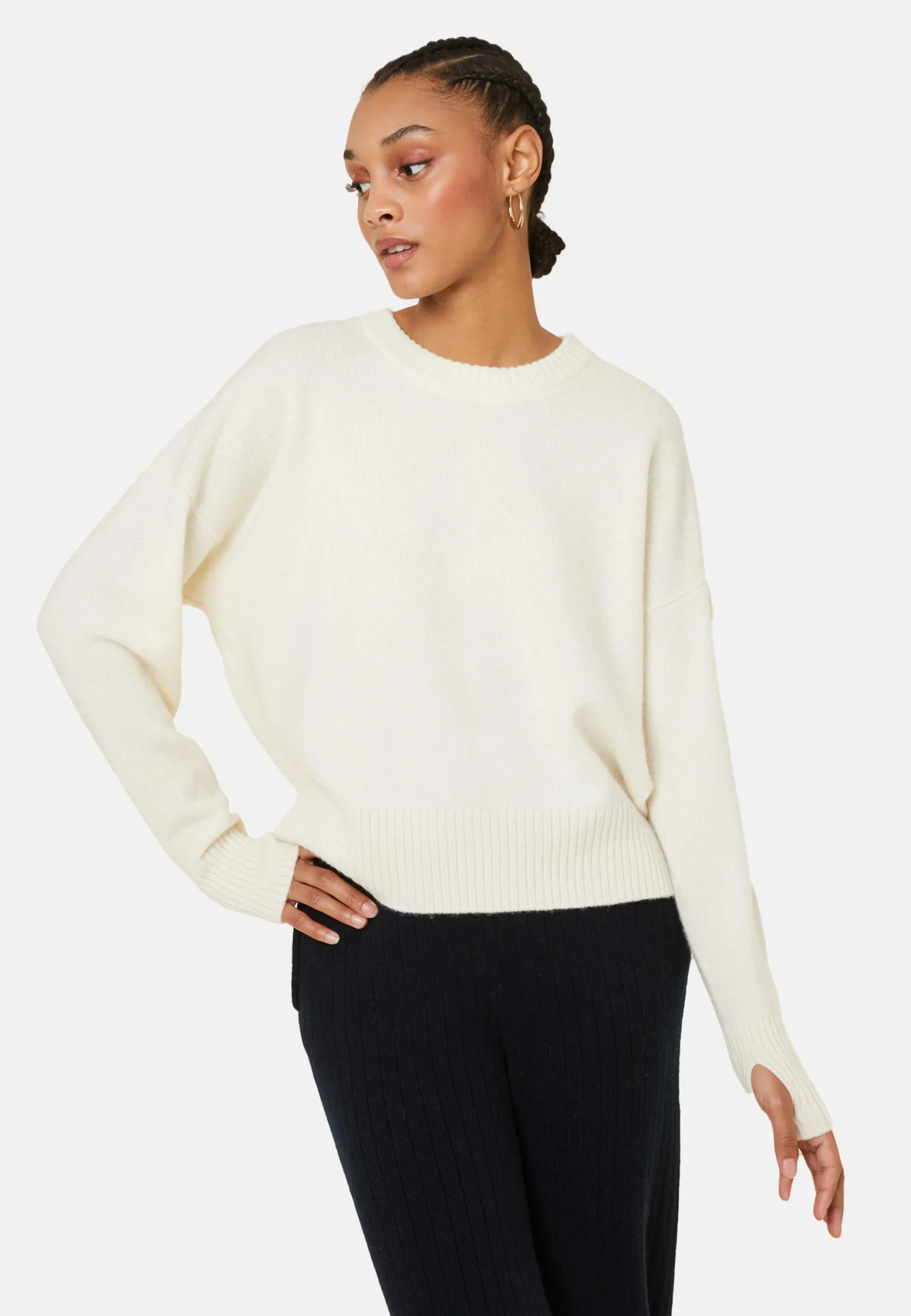 Maison Montagut Pull Col Rond Manches Mitaines En Laine Et Cachemire - Gemma>Femme Pulls