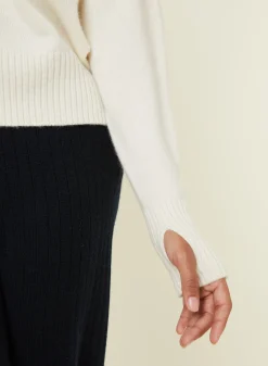 Maison Montagut Pull Col Rond Manches Mitaines En Laine Et Cachemire - Gemma><noscript><img width=