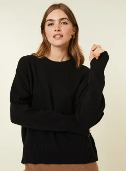 Maison Montagut Pull Col Rond Manches Mitaines En Laine Et Cachemire - Gemma><noscript><img width=