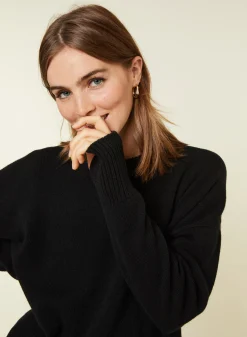 Maison Montagut Pull Col Rond Manches Mitaines En Laine Et Cachemire - Gemma><noscript><img width=