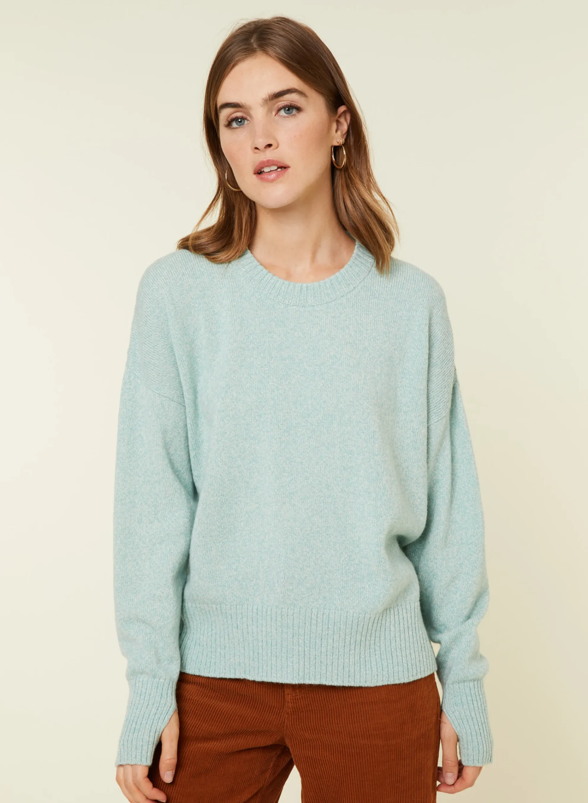 Maison Montagut Pull Col Rond Manches Mitaines En Laine Et Cachemire - Gemma>Femme Pulls