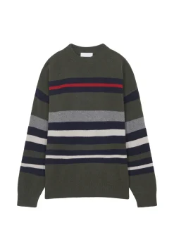 Maison Montagut Pull Col Rond Raye En Cachemire Melange - Fael><noscript><img width=