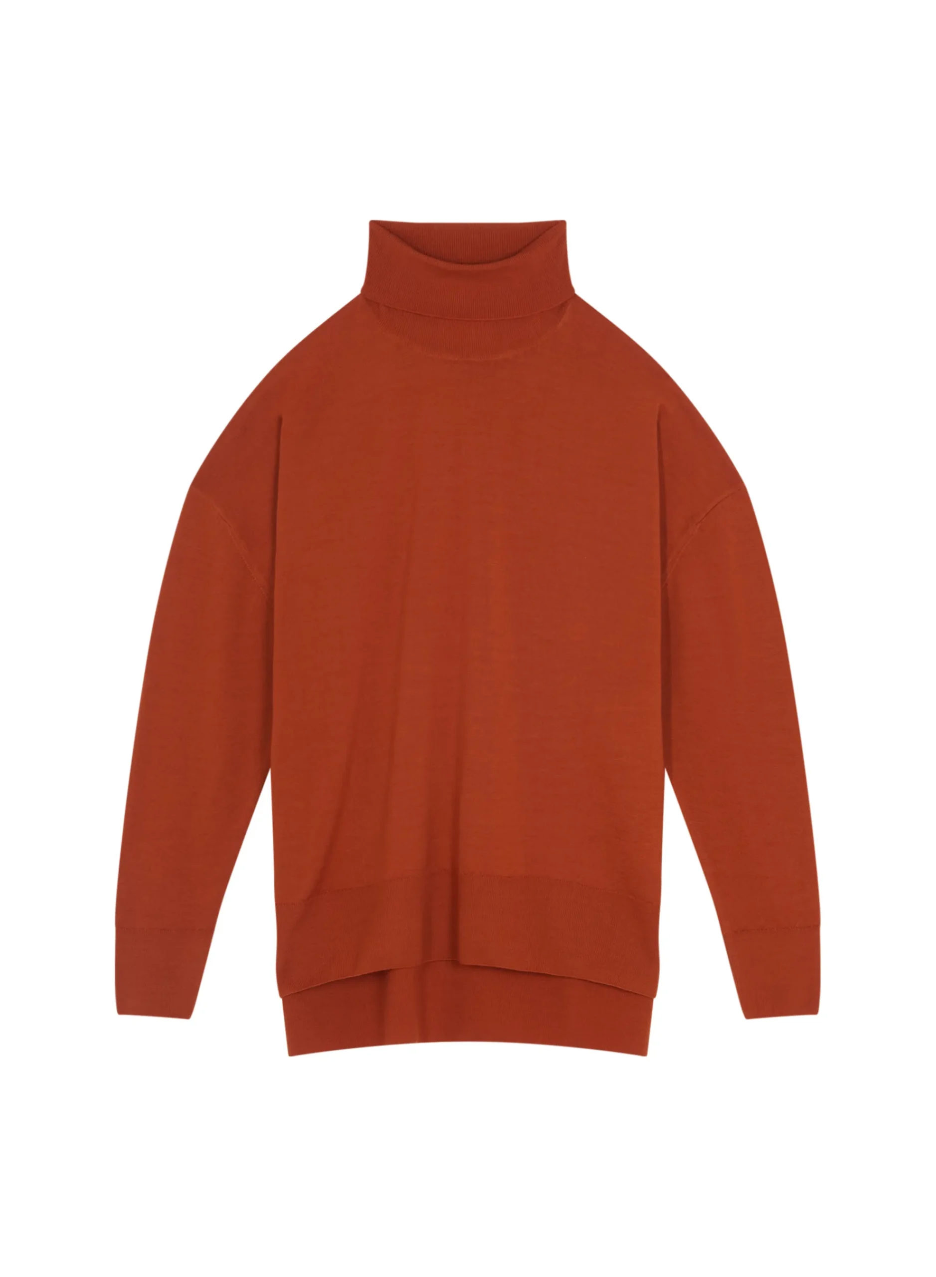 Maison Montagut Pull Col Roule A Fentes En Laine Merinos - Amy>Femme Pulls