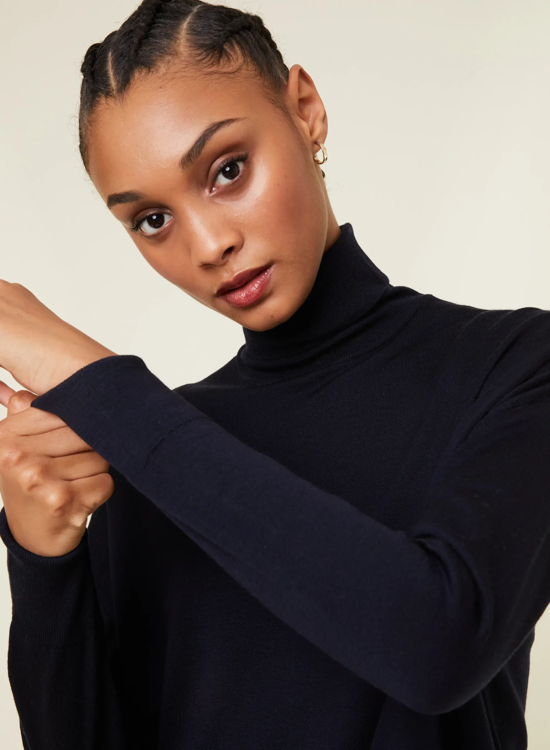 Maison Montagut Pull Col Roule A Fentes En Laine Merinos - Amy>Femme Pulls