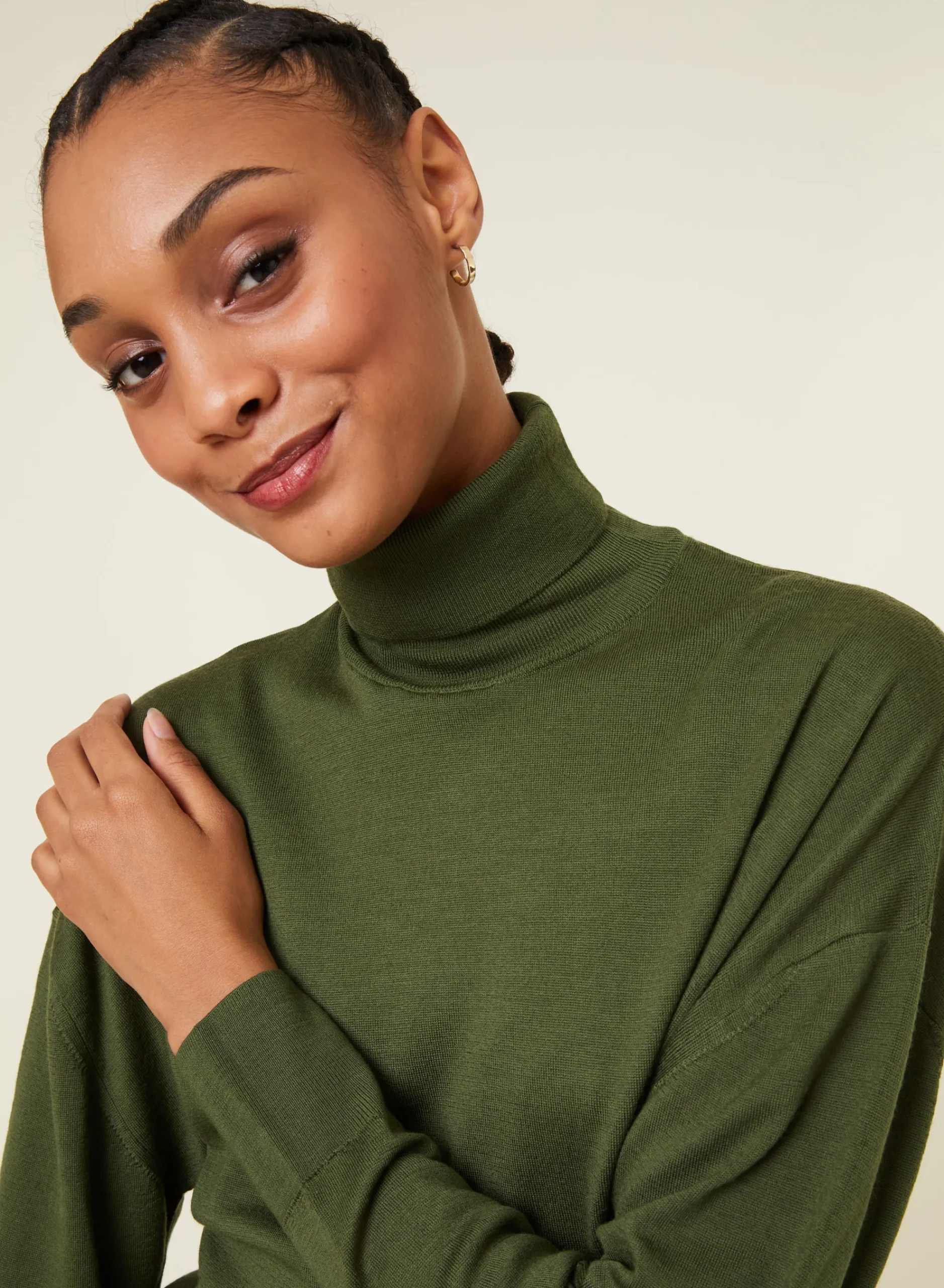 Maison Montagut Pull Col Roule A Fentes En Laine Merinos - Amy>Femme Pulls