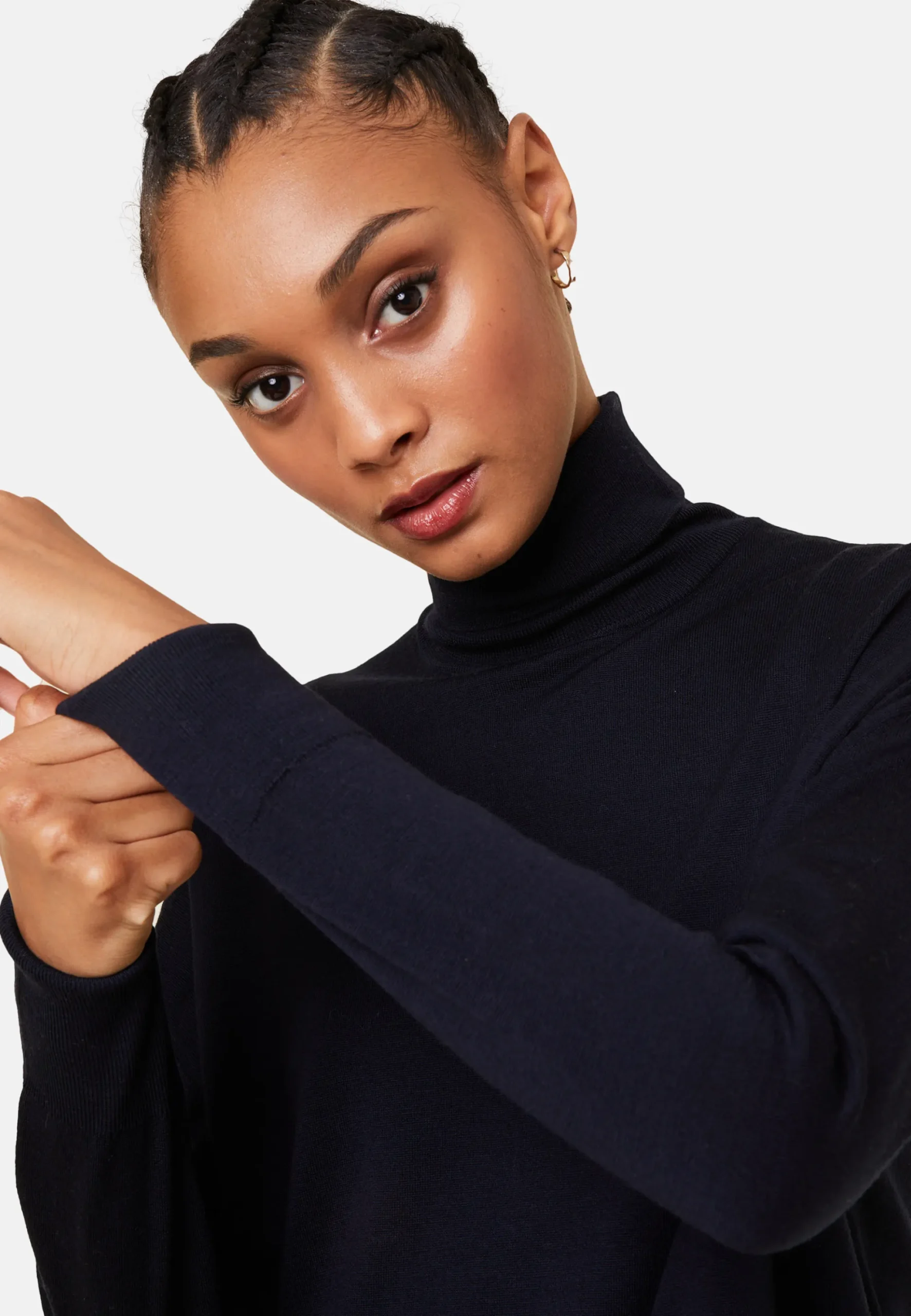 Maison Montagut Pull Col Roule A Fentes En Laine Merinos - Amy>Femme Pulls