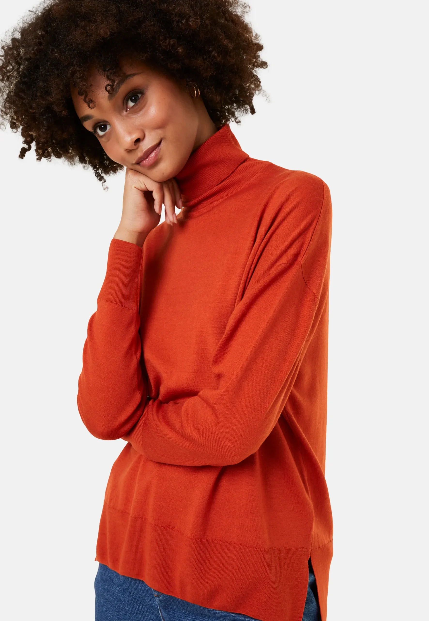 Maison Montagut Pull Col Roule A Fentes En Laine Merinos - Amy>Femme Pulls