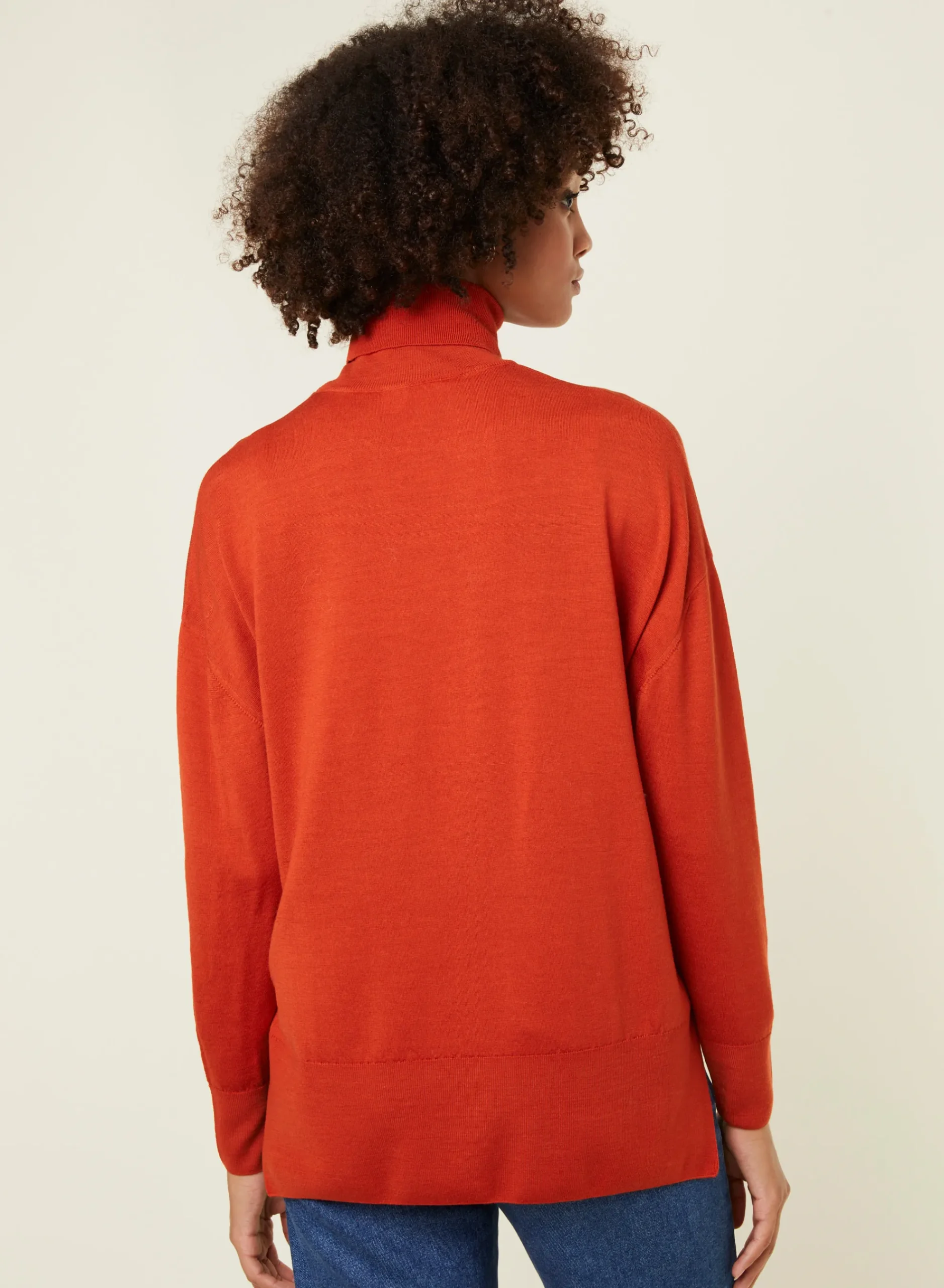 Maison Montagut Pull Col Roule A Fentes En Laine Merinos - Amy>Femme Pulls