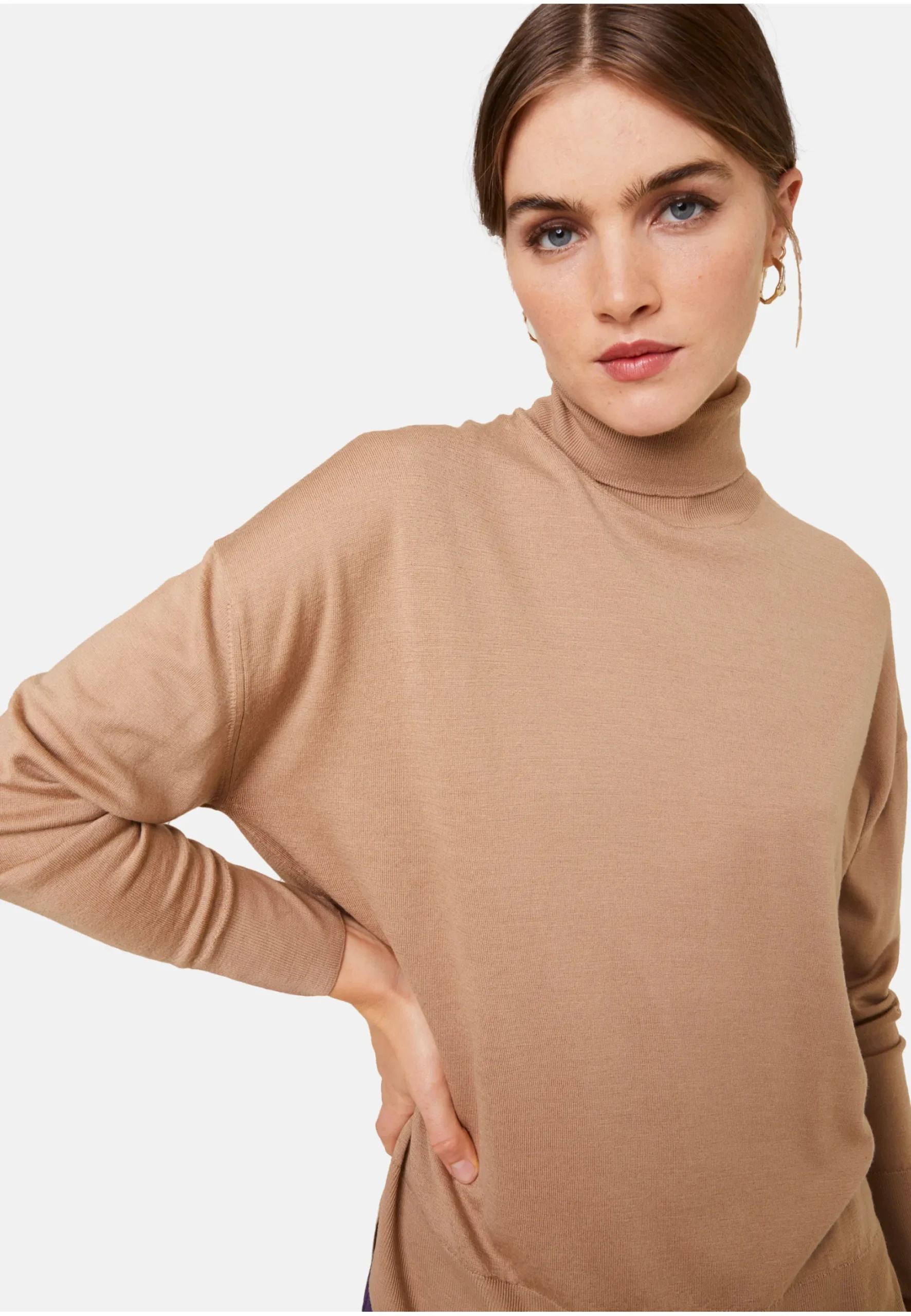 Maison Montagut Pull Col Roule A Fentes En Laine Merinos - Amy>Femme Pulls