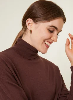 Maison Montagut Pull Col Roule A Fentes En Laine Merinos - Amy><noscript><img width=