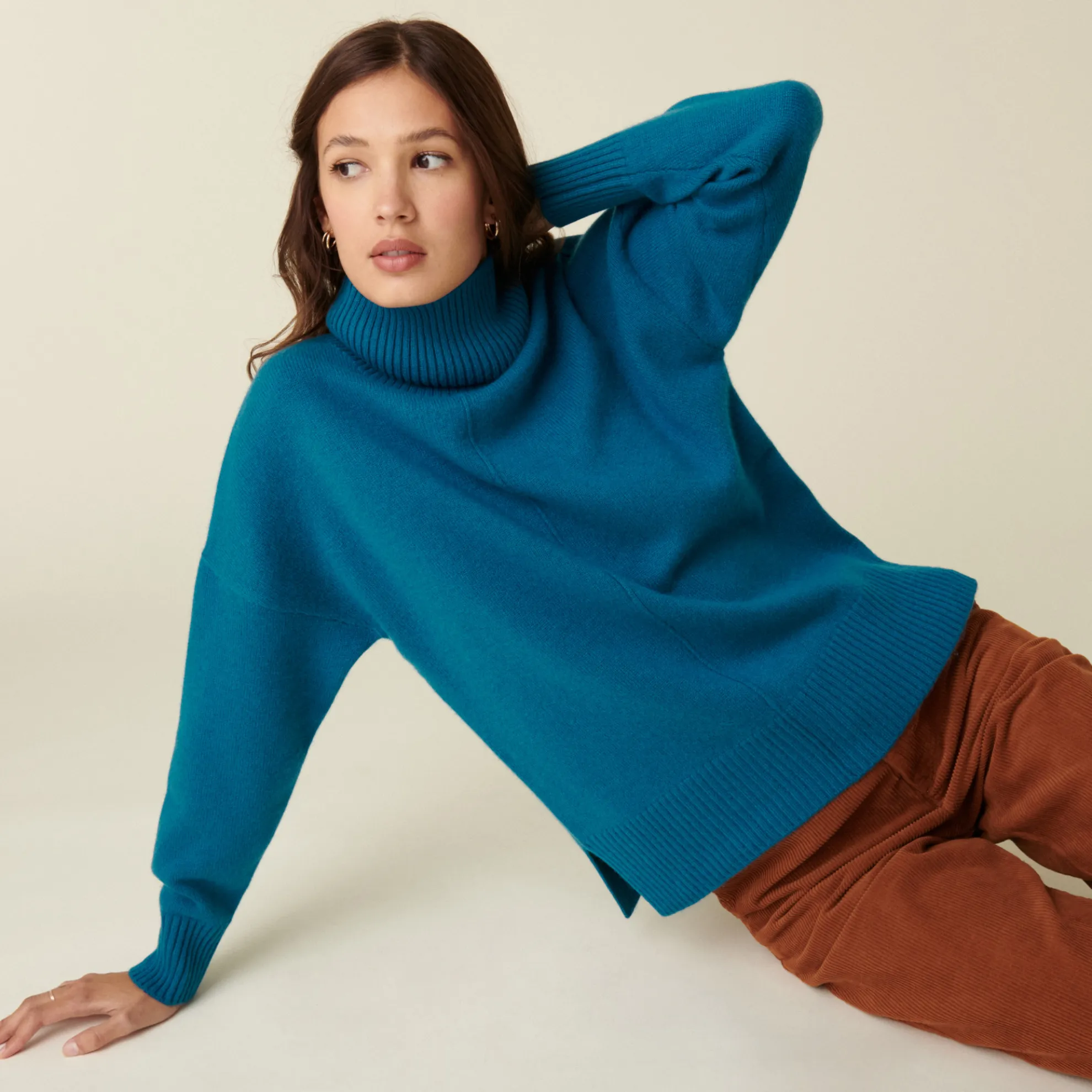 Maison Montagut Pull Col Roule A Fentes En Cachemire 4 Fils - Adena>Femme Pulls