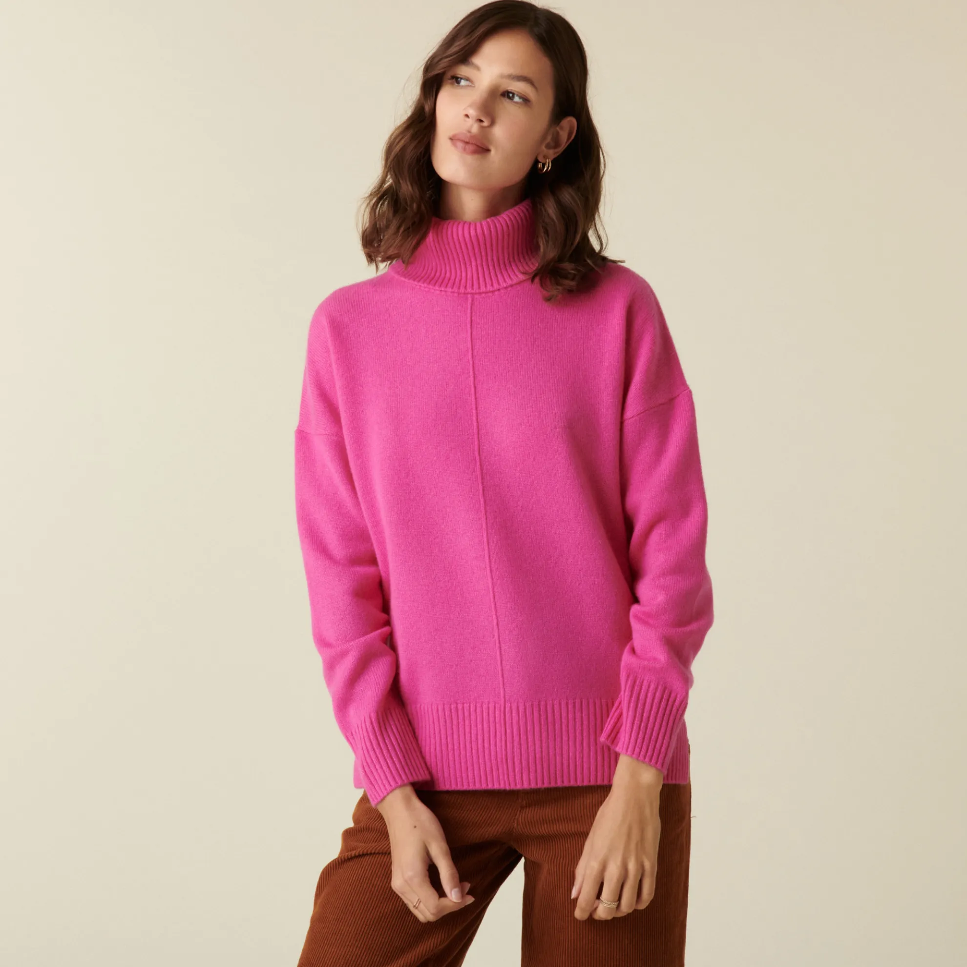 Maison Montagut Pull Col Roule A Fentes En Cachemire 4 Fils - Adena>Femme Pulls