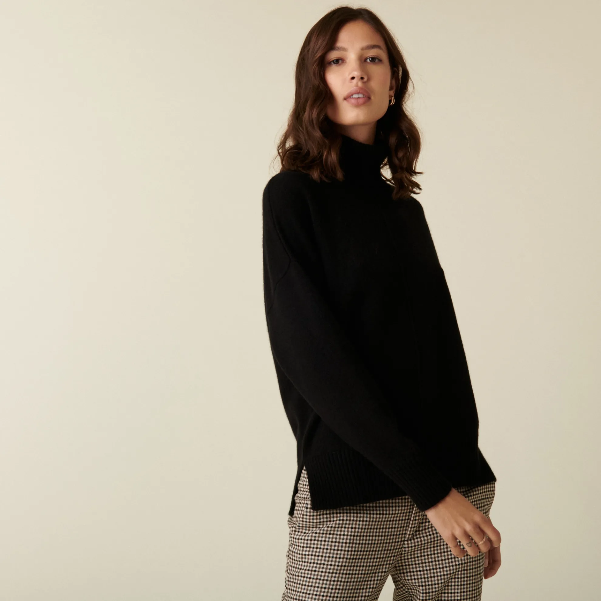 Maison Montagut Pull Col Roule A Fentes En Cachemire 4 Fils - Adena>Femme Pulls