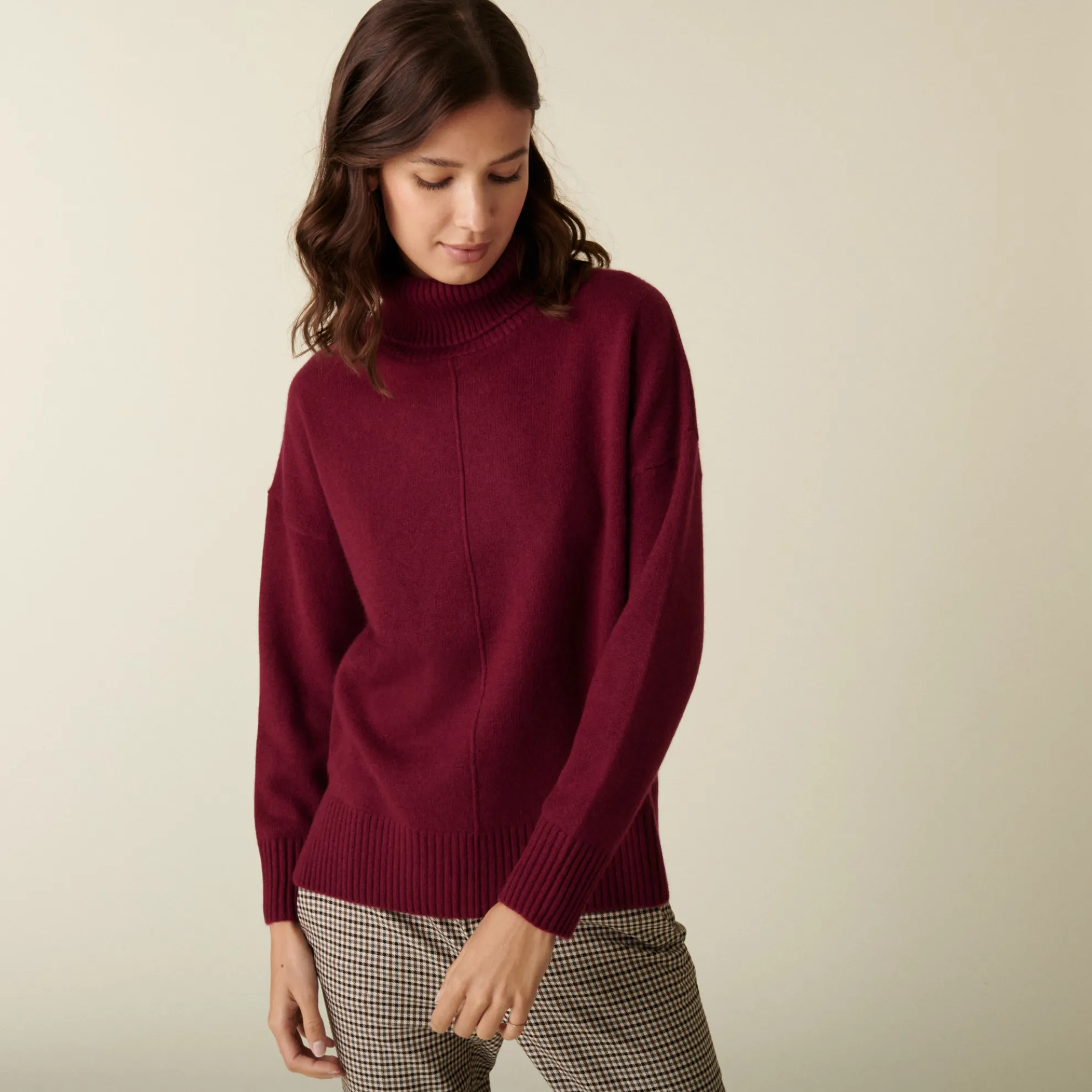 Maison Montagut Pull Col Roule A Fentes En Cachemire 4 Fils - Adena>Femme Pulls